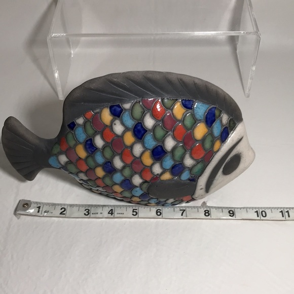 Xochiquetzal Stoneware Ceramic Mexico Fish Figure - Picture 11 of 13